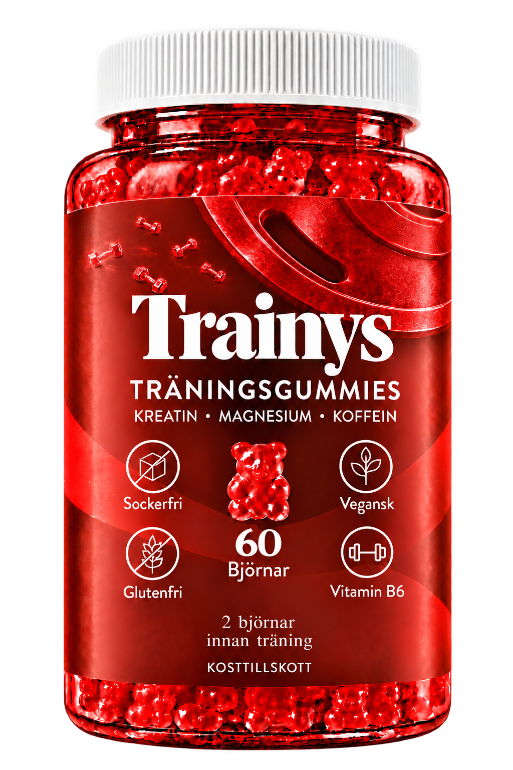 Trainys – röd frilagd burk